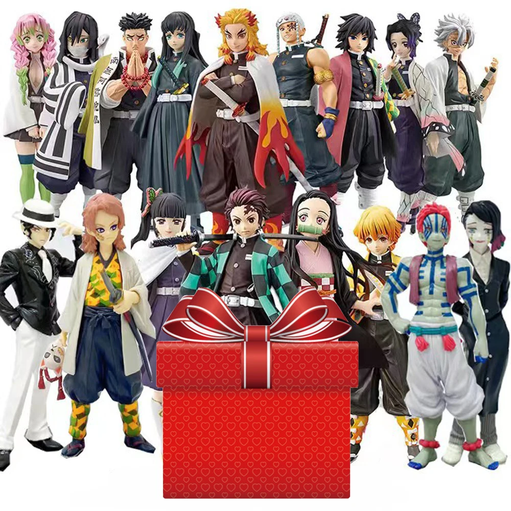 kf S06ecf403890341a3ae4abb6a12cc2ca38 Demon Slayer Figure Kanetsu Hachiyu Mystery Box Figure Blind Box Anime Figure Best Gift Lucky