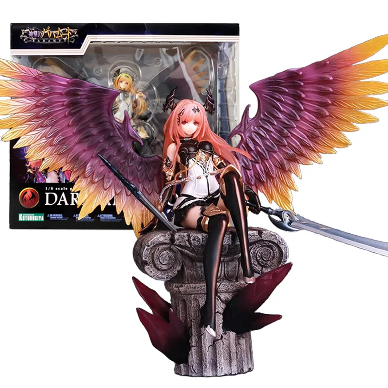 kf S109f0e183ad74b1da21f2c665507e39bu 27CM Anime Rage of Bahamut Dark Angel Olivier Sitting Figure Toy Gift Collection Action Figure PVC