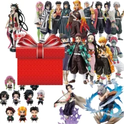 kf S8878ab6b4379416fb407c05c55153991t Demon Slayer Figure Box Random 1PC Demon Slayer Figure Toy Kamado Nezuko Tanjirou Hashibira Inosuke PVC