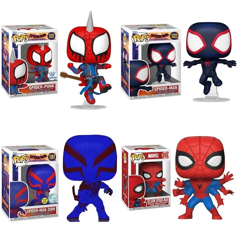 kf Sb4fcb6ab19994b8c98d6569d6256a1c6t Funko Pop Spider punk 1231 1223 Spider man 2009 1267 Six Arm Spider man 313 PVC