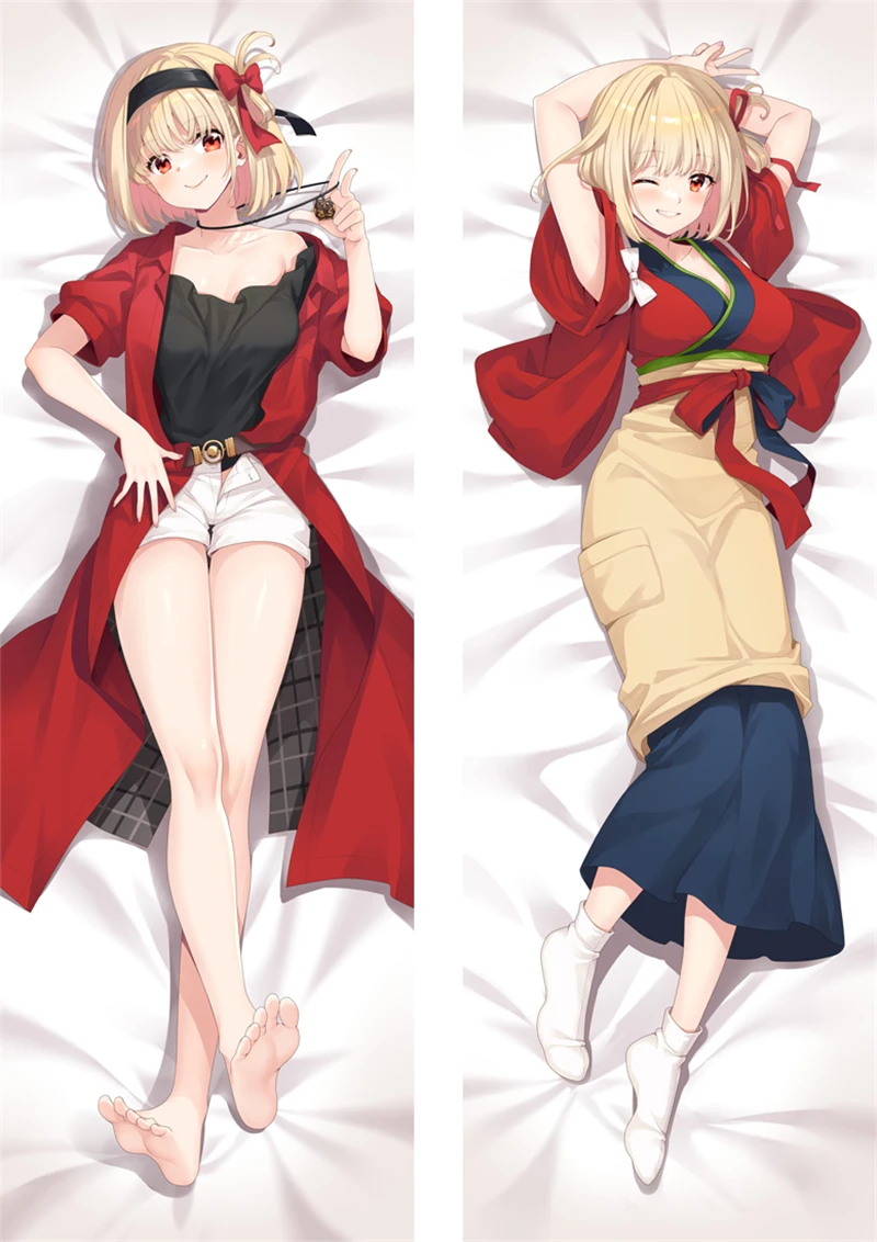 kf Scf885eb4fb7c43afb4753b740a854531v Anime Lycoris Chisato Nishikigi Dakimakura Anime Pillow Case Cosplay Hugging Body Cartoon Accessories