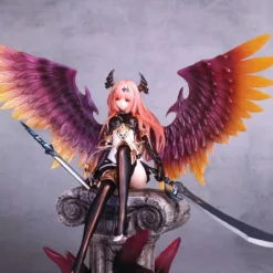 kf Sd53b71aca553431fbaada23010c691d4p 27CM Anime Rage of Bahamut Dark Angel Olivier Sitting Figure Toy Gift Collection Action Figure PVC