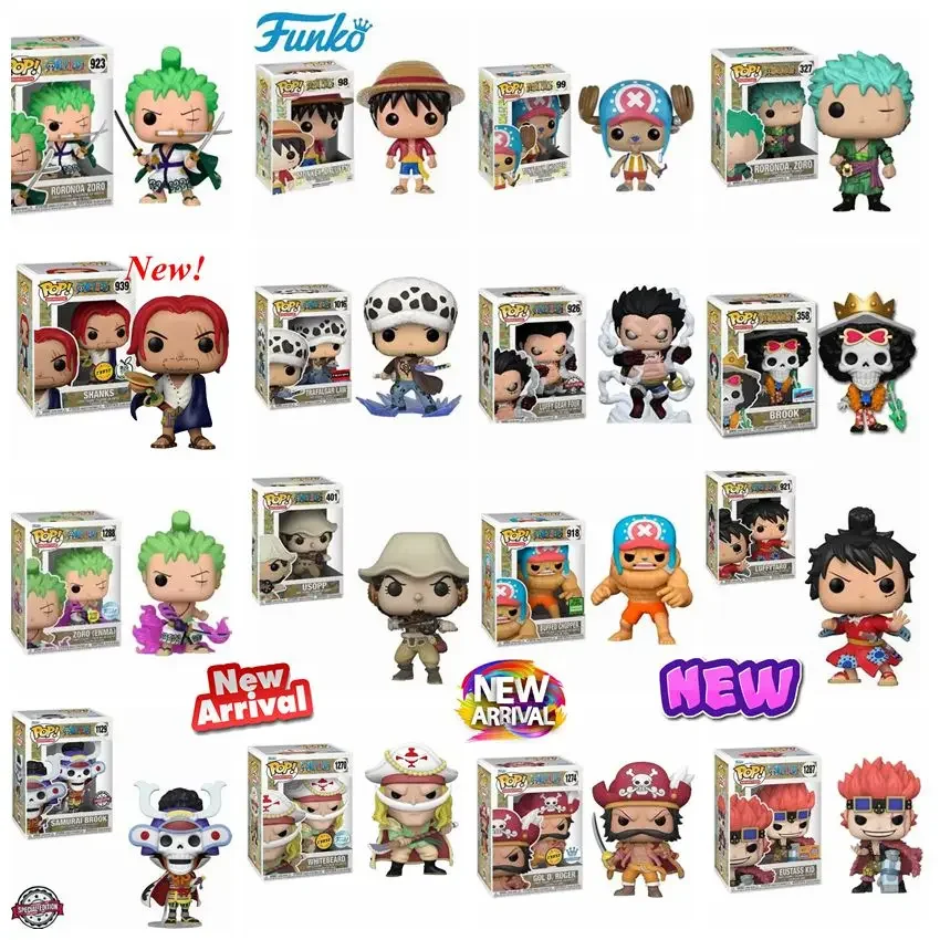 kf Sd983e590481342cea954e0b39076c477A FUNKO POP ONE PIECE Full Styles 939 SHANKS Brook 1129 CHOPPER 918 ZORO 923 Luffy GEAR